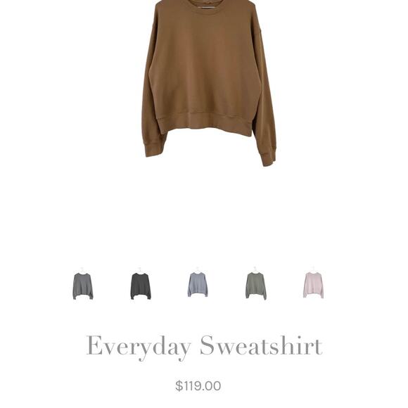 It is well women's everyday brown cotton sweatshirt made in USA, size small - Picture 12 of 12